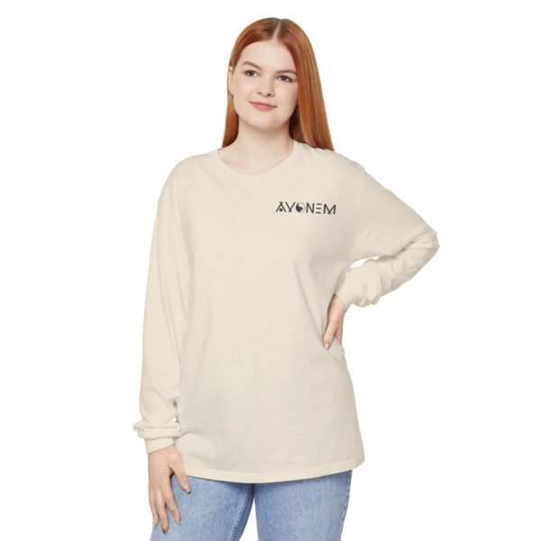Avonem Women Garment-dyed Long Sleeve T-Shirt