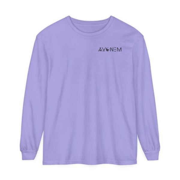 Avonem Women Garment-dyed Long Sleeve T-Shirt