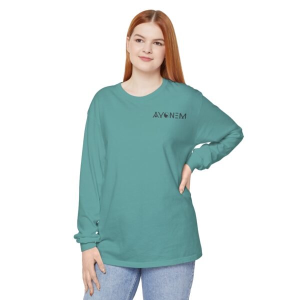 Avonem Women Garment-dyed Long Sleeve T-Shirt
