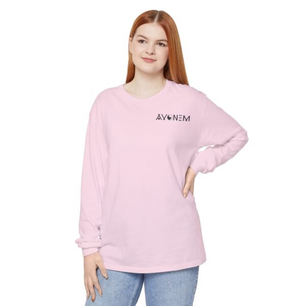 Avonem Women Garment-dyed Long Sleeve T-Shirt