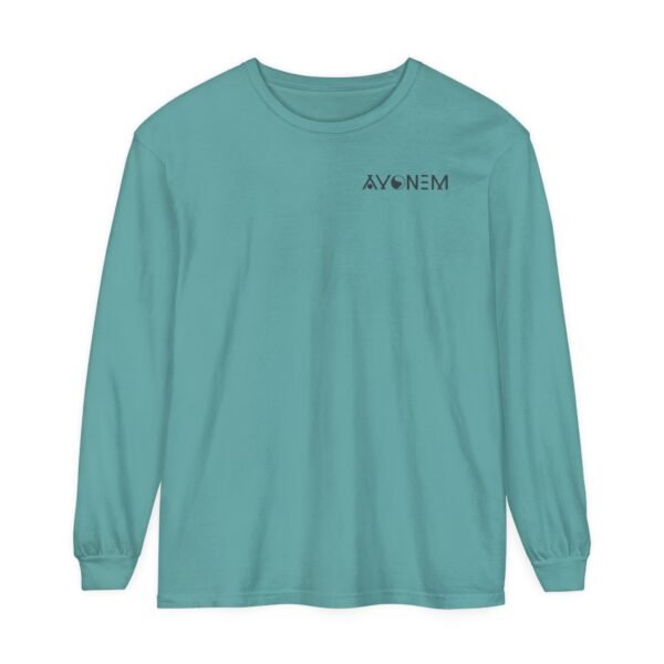 Avonem Women Garment-dyed Long Sleeve T-Shirt